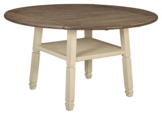 Signature Design by Ashley® Bolanburg Two-Tone Round Drop Leaf Counter Table
