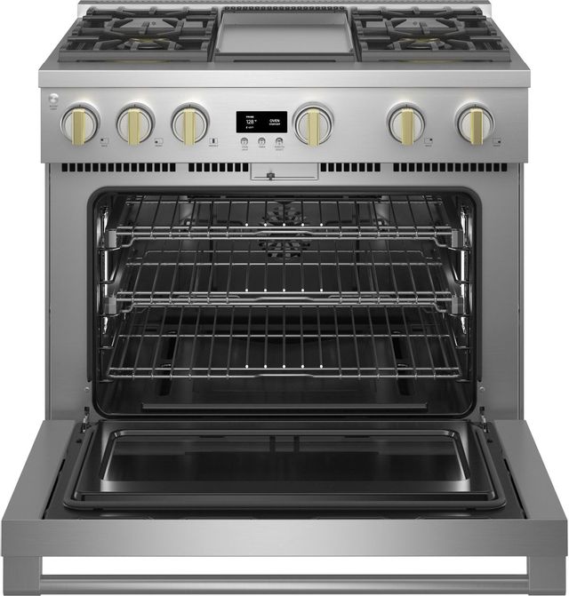 Monogram® Statement Collection 36" Stainless Steel Pro Style Natural Gas Range-2