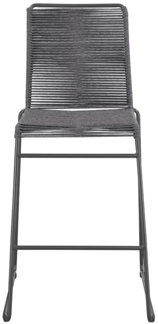 Coaster® Set of 2 Charcoal and Gunmetal Upholstered Bar Stools with Footrest 1