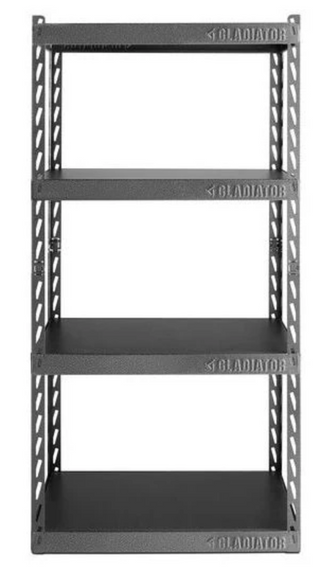 Gladiator® Hammered Granite 30" Wide EZ Connect Rack with Four 15" Deep Shelves