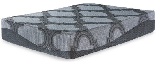 Sierra Sleep® By Ashley® 2-Piece Gray 14 Inch Queen Hybrid Mattress Set-1
