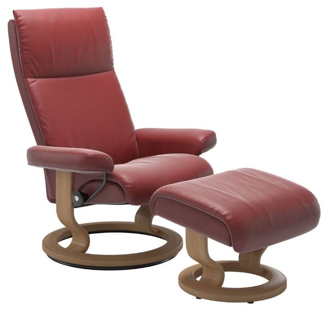 Stressless® by Ekornes® Aura Medium Classic Base Chair and Ottoman