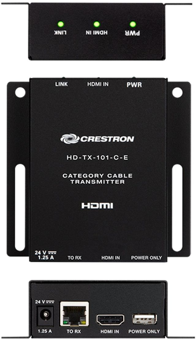 Crestron® 4K 2x1 Scaling Auto-Switcher and DM Lite® Extender over CATx Cable 1