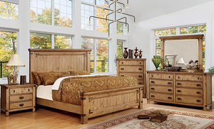 Furniture of America® Pioneer Weathered Elm 5-Piece Queen Bedroom Collection