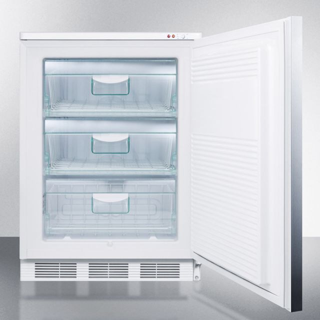 Summit® 3.5 Cu. Ft. Stainless Steel Built In Under The Counter Upright Freezer 1