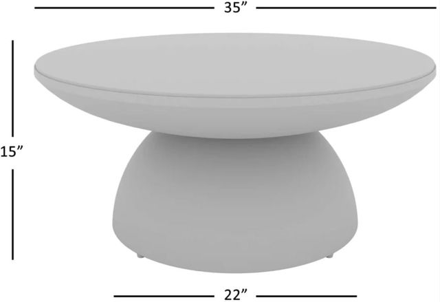 Jofran Inc. Circularity Black/White Round Cocktail Table-5