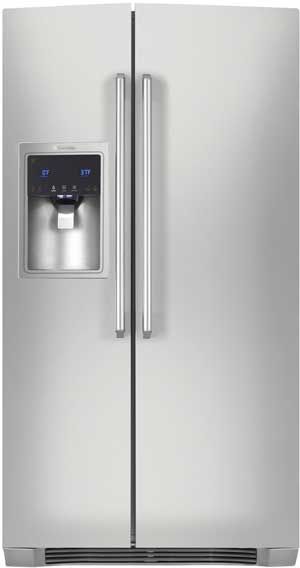 25.9 cu. ft. Side by Side Refrigerator with 3 Luxury-Design Full-Extension Glass Shelves 0