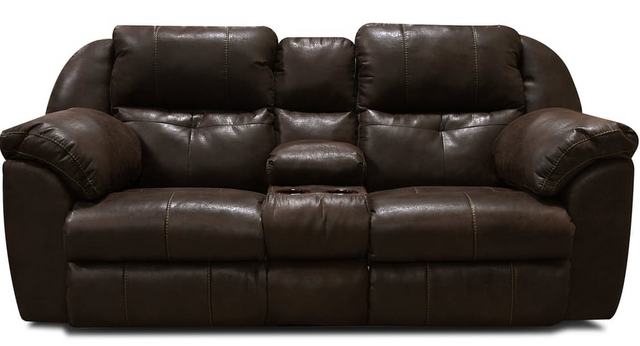 England Furniture EZ Motion Double Reclining Loveseat with Console-0