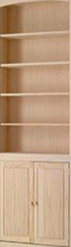 Archbold Furniture Pine 24" x 72" Bookcase With Doors-1