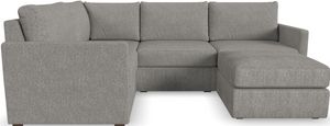 Flex by Flexsteel® 3-Piece Gray 4 Seat Sectional with Ottoman