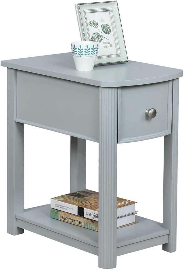 Tennessee Enterprises Inc. Gray Chairside Table