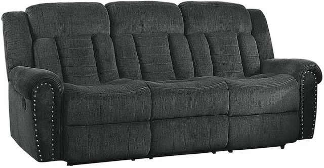 Homelegance® Nutmeg Charcoal Gray Double Reclining Sofa