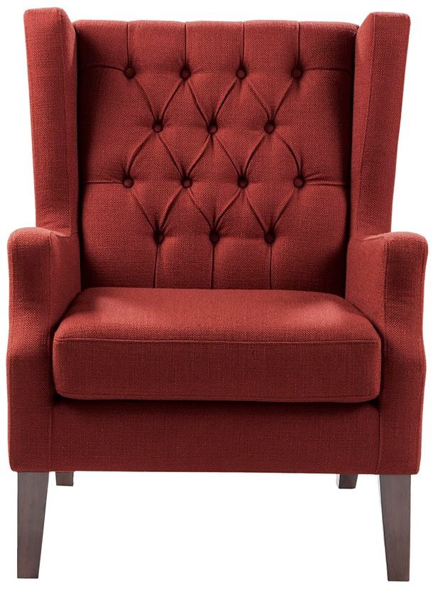 maxwell button tufted wing chair