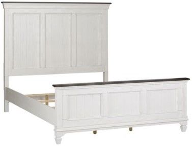 Liberty Allyson Park Wire Brushed White Queen Panel Bed-0