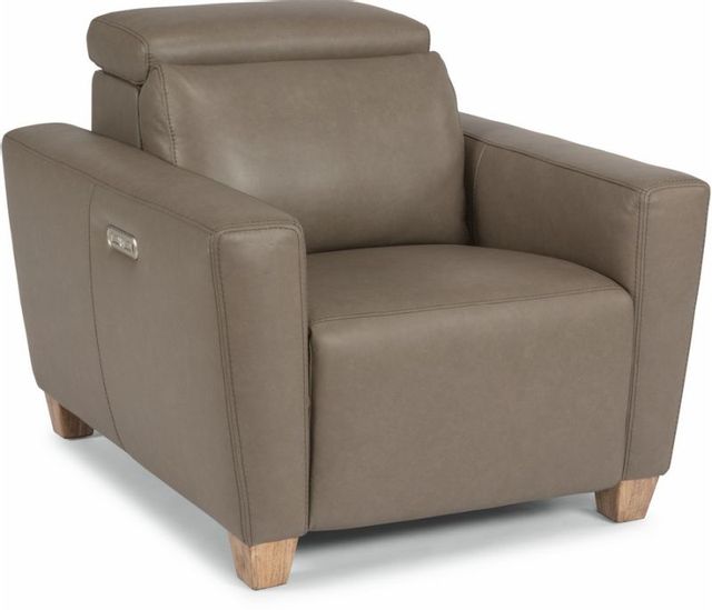 Flexsteel® Astra Taupe Power Recliner with Power Headrest-0