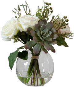 Uttermost® Belmonte Cream Floral Bouquet and Vase