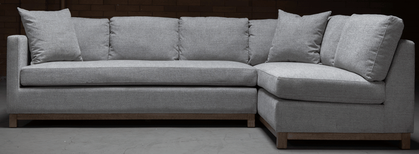 Alder & Tweed Furniture Company Clayton 2-Piece Meteor Gray Sectional Set