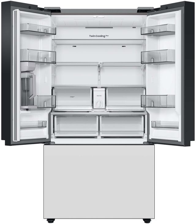 Samsung Bespoke 24 Cu. Ft. White Glass Counter Depth French Door Refrigerator  with AutoFill Water Pitcher 2