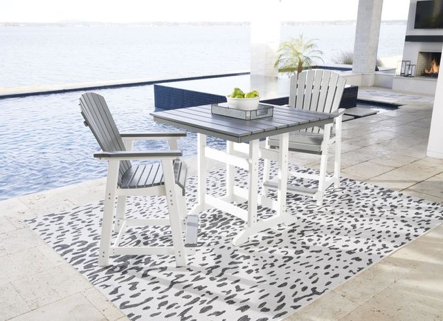 Signature Design by Ashley® Transville Gray/White Outdoor Counter Height Dining Table-3