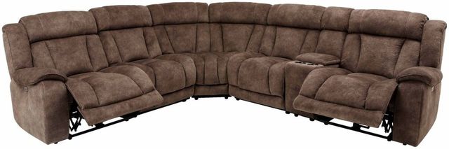 Parker House® Titus 6-Piece Hudson Brown Reclining Sectional Sofa Set 1