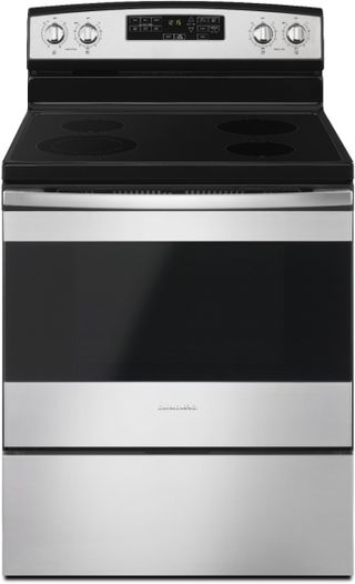 Amana® 30" Black on Stainless Free Standing Electric Range