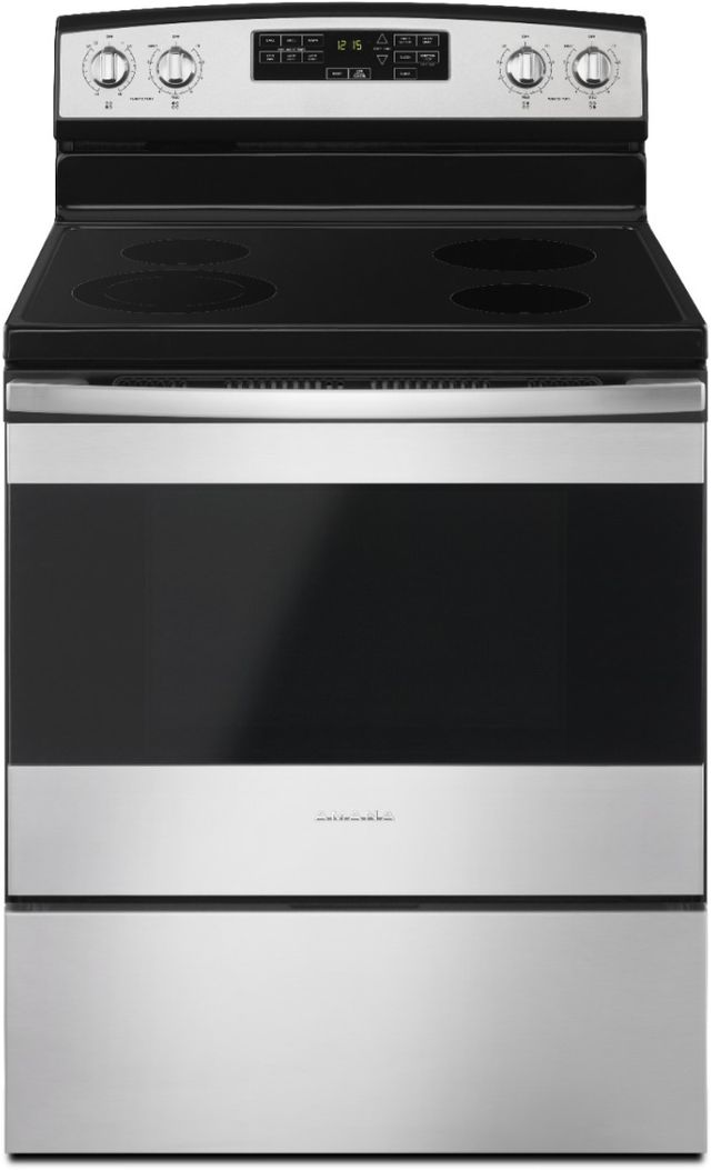 Amana® 30" Black on Stainless Free Standing Electric Range 15