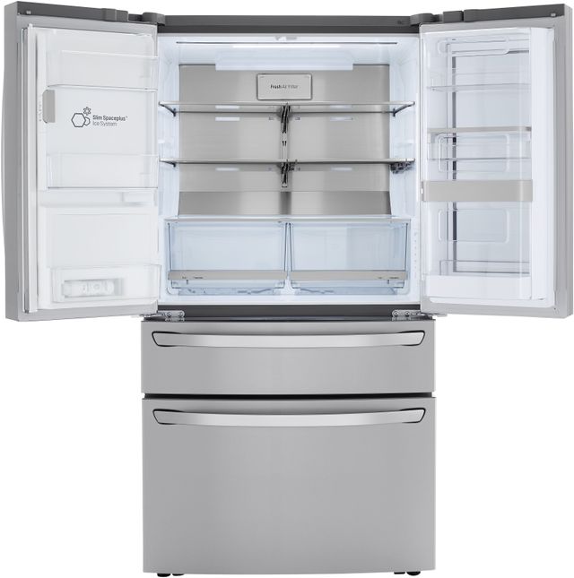 Réfrigérateur à portes françaises à profondeur de comptoir de 36 po LG® de 22,5 pi³ - Acier inoxydable résistant aux traces de doigts 2