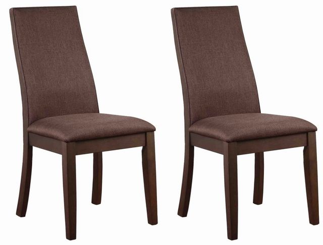 Coaster® Spring Creek Set of 2 Rich Cocoa Brown Upholstered Side Chairs
