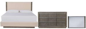 Benchcraft® Anibecca 3-Piece Weathered Gray King Panel Bed Set