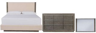 Benchcraft® Anibecca 3-Piece Weathered Gray King Panel Bed Set
