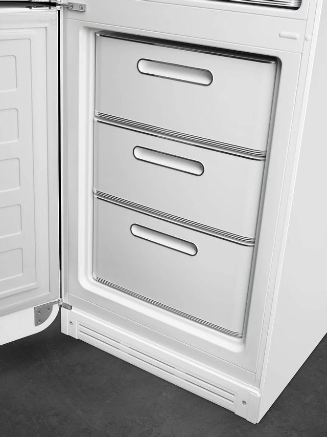 Smeg 50's Retro Style Aesthetic 11.7 Cu. Ft. White Bottom Freezer Refrigerator 6