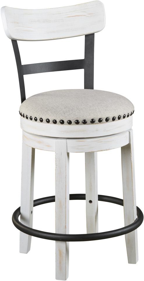 Signature Design by Ashley® Valebeck White Counter Height Bar Stool