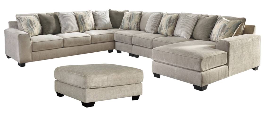 Ardsley pewter deals sectional ashley furniture