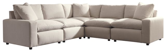 Signature Design by Ashley® Savesto 5-Piece Ivory Sectional 0