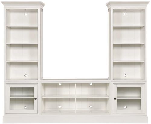 Hammary® Structures White Quad Bookcase Console with Display Piers