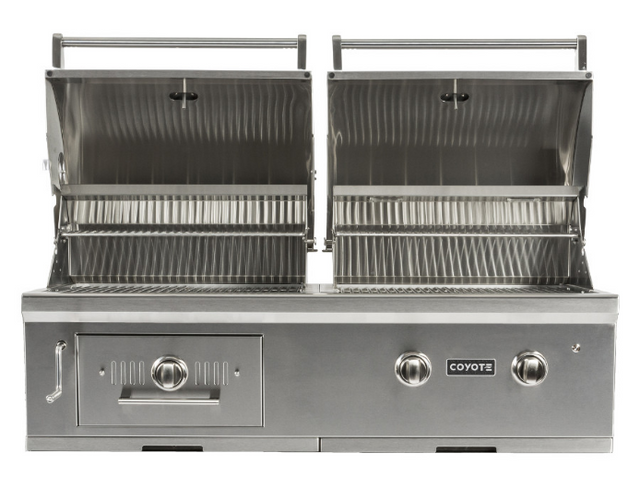 Coyote Outdoor Living Hybrid 50" Built In Stainless Steel Charcoal and Natural Gas Grill 1