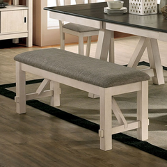 Furniture of America® Jamestown Gray and Ivory Bench