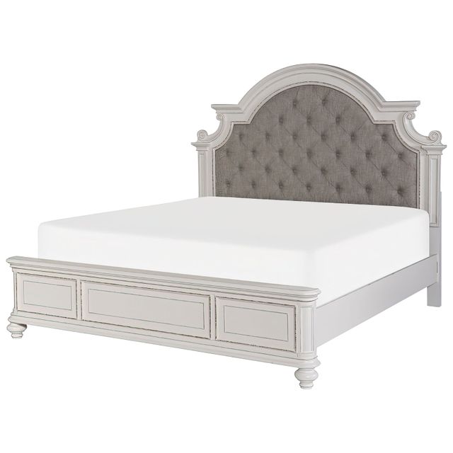 Homelegance Vintage King Upholstered Bed, Dresser, Mirror & Nightstand-1