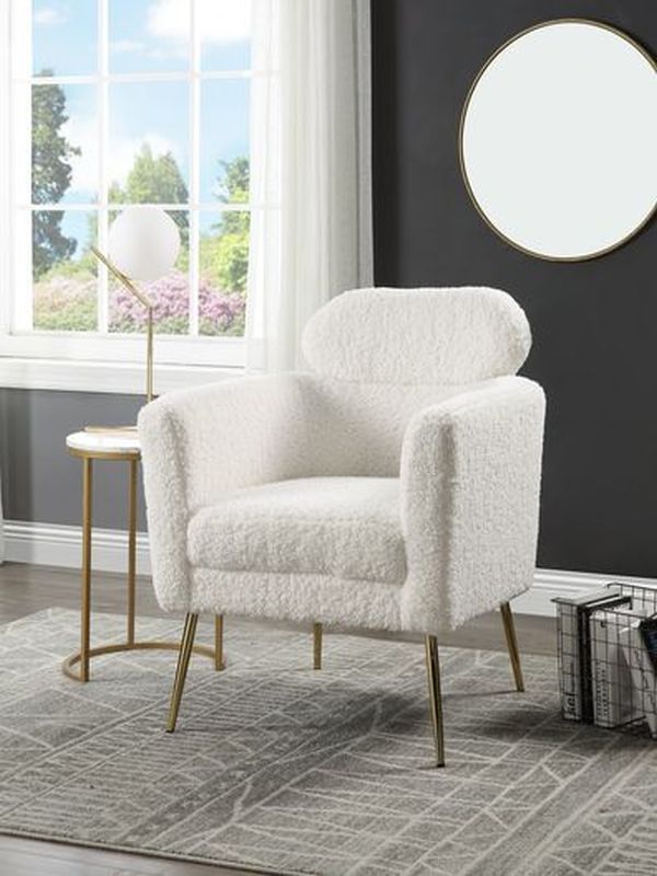 faux sherpa accent chair