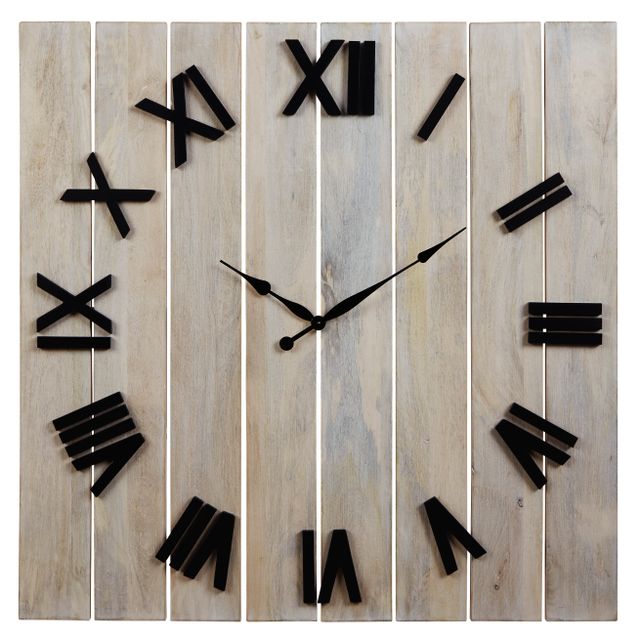 Horloge murale Bronson, blanchi/noir, Signature Design by Ashley®