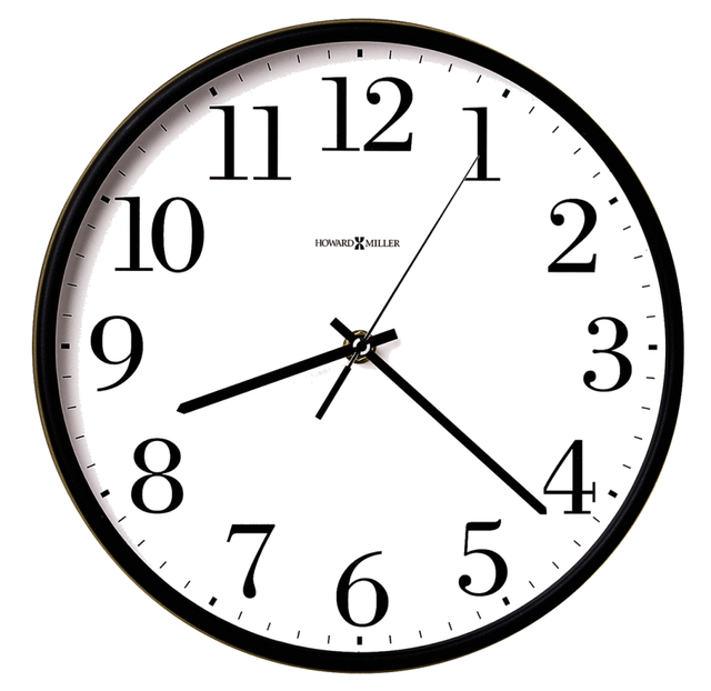Howard Miller® Office Mate Black Wall Clock 0