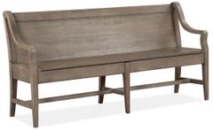 Magnussen Home® Paxton Place Dovetail Grey Bench with Back-D4805-79