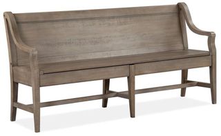 Magnussen Home® Paxton Place Dovetail Grey Bench with Back