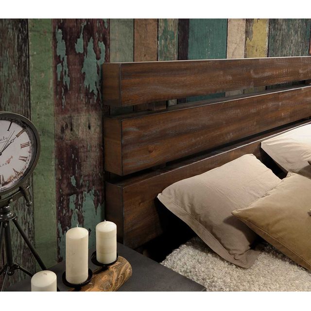 Austin Group Forge King Panel Bed, Dresser, Mirror & Nightstand-2