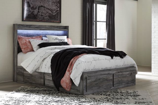Signature Design by Ashley® Baystorm Gray King Panel Bed with 4 Storage Drawers 3