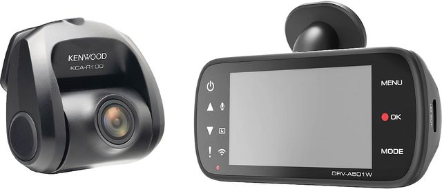 Kenwood DRV-A501WDP HD Front & Rear Camera Package 1