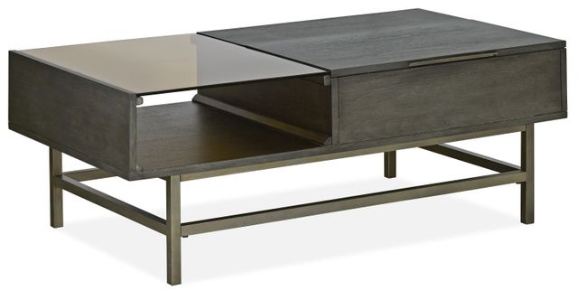 Magnussen Home® Fulton Smoke Anthracite Lift Top Cocktail Table-3