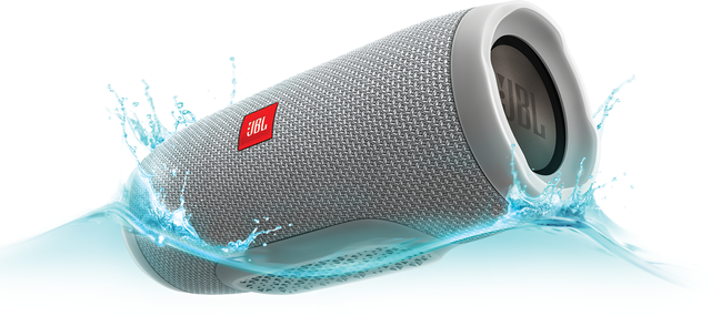 JBL® Charge 3 Portable Bluetooth Speaker-Gray-3