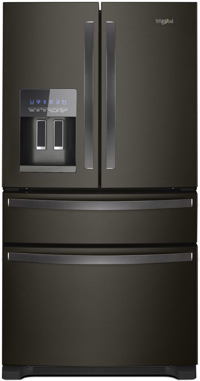 Whirlpool® 24.5 Cu. Ft. Fingerprint Resistant Black Stainless French Door Refrigerator