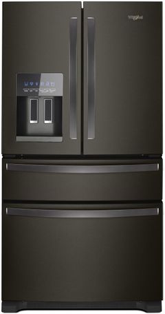 Whirlpool® 24.5 Cu. Ft. Fingerprint Resistant Black Stainless French Door Refrigerator-WRX735SDHV